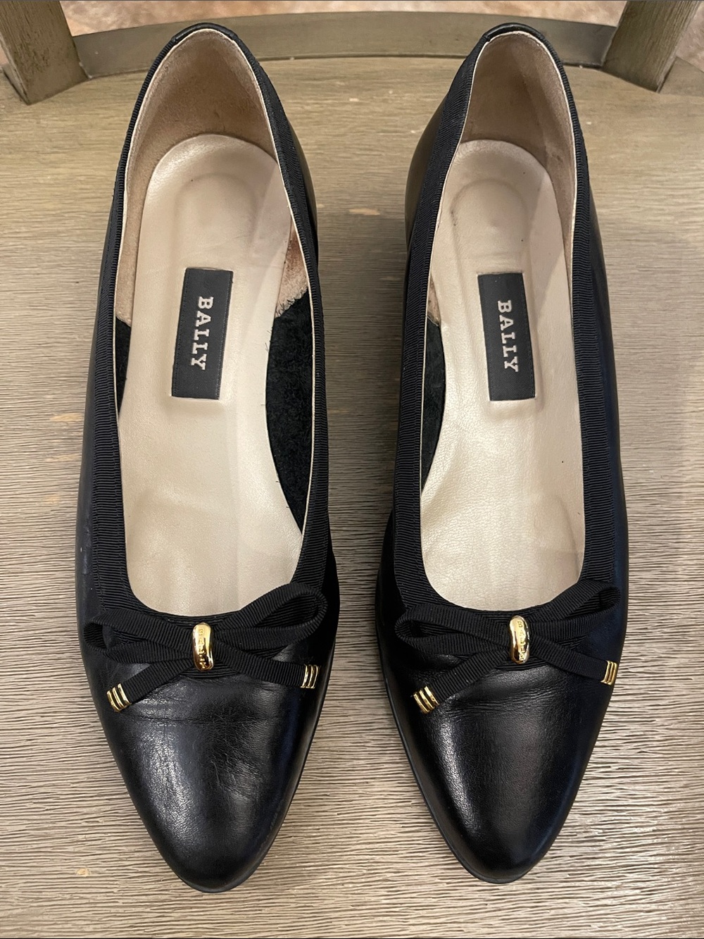 Bally Black Leather Flats 8